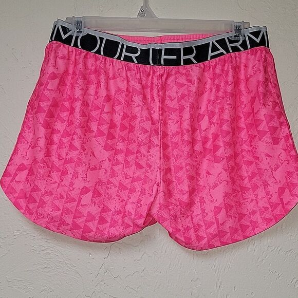 UNDER AMOUR PINK HEAT GEAR LOOSE FIT SHORTS, SIZE XL - Picture 3 of 4